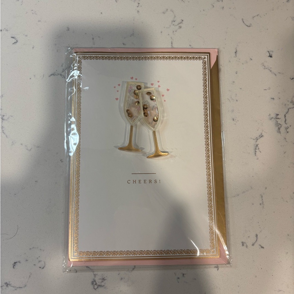 Elegant Cheers Greeting Card